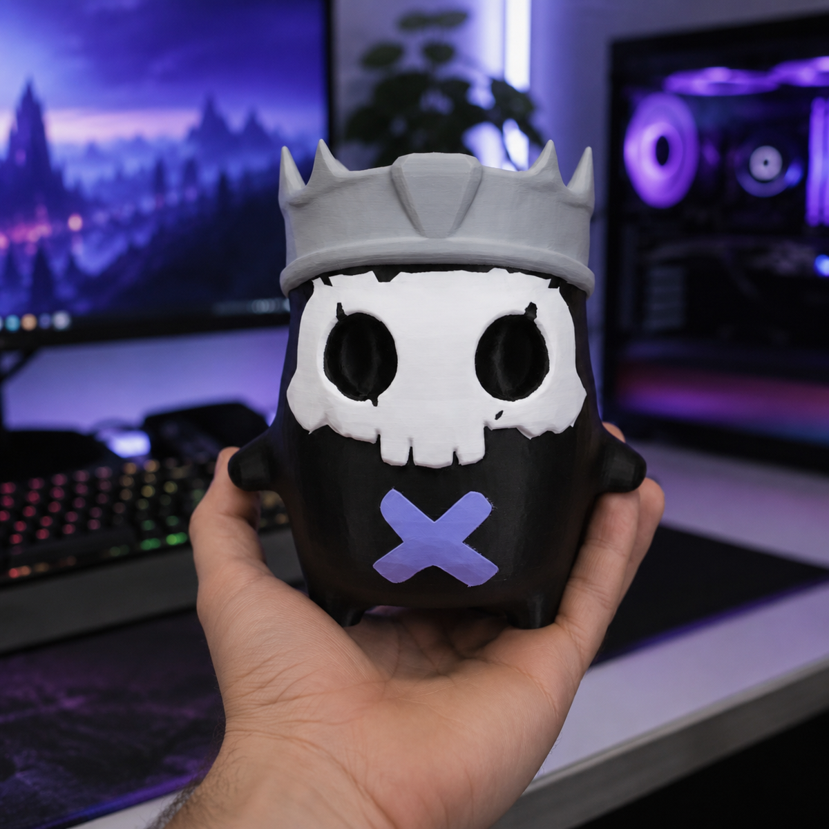 3D Printed Character Desk Figure, PLA Gaming Room Decor, Multiple Designs
