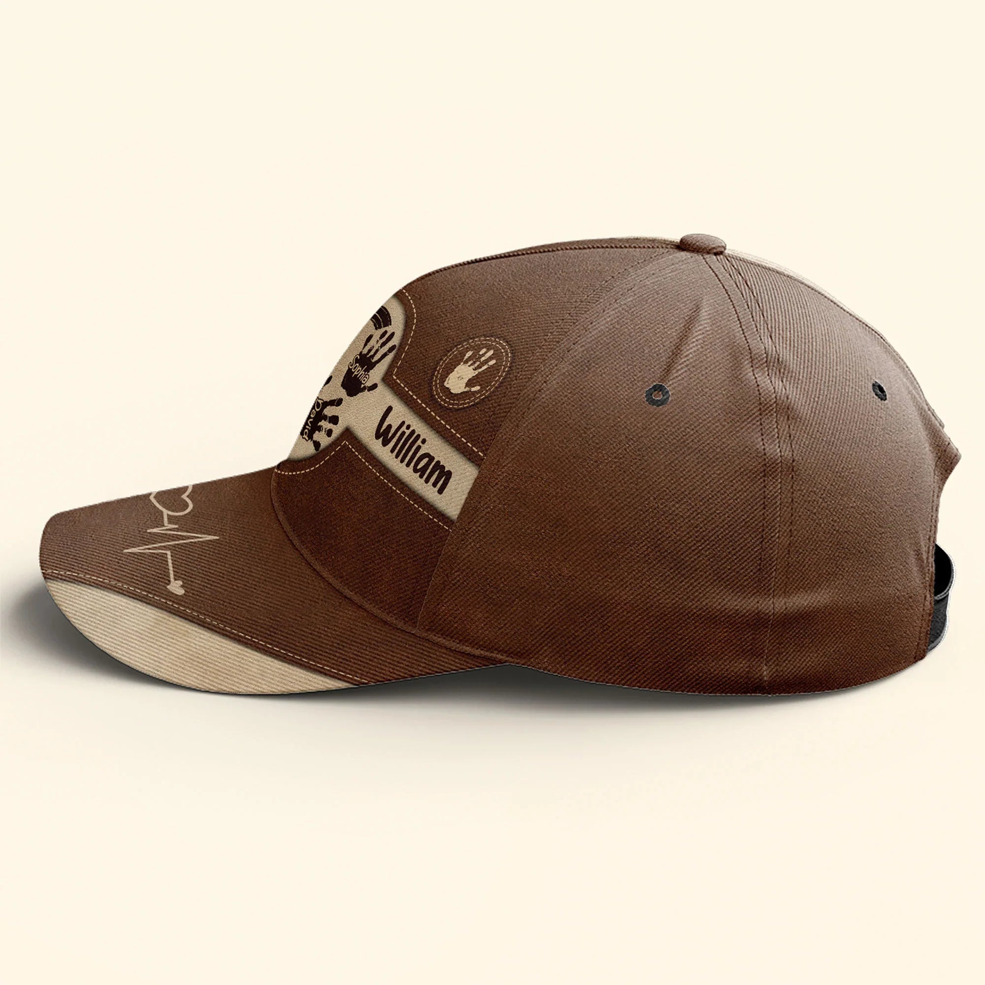 Grandpa Dad Kids Handprints - Personalized Classic Cap - Gift For Grandpa