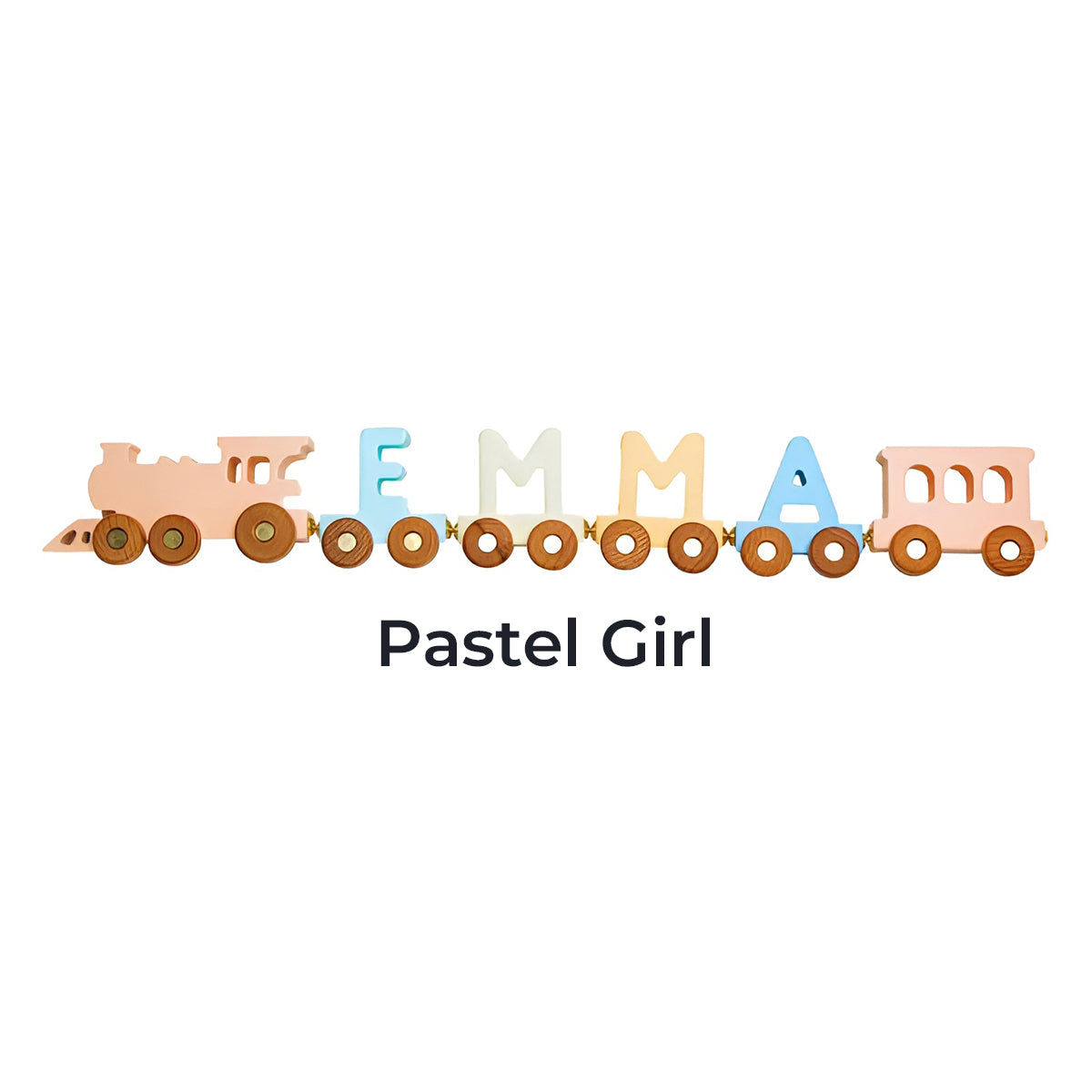Personalized Train | Train Name With Magnets First Birthday Gift Baby Toys Wooden Train With Railway Fidget Toys For Kids Nursery Decor