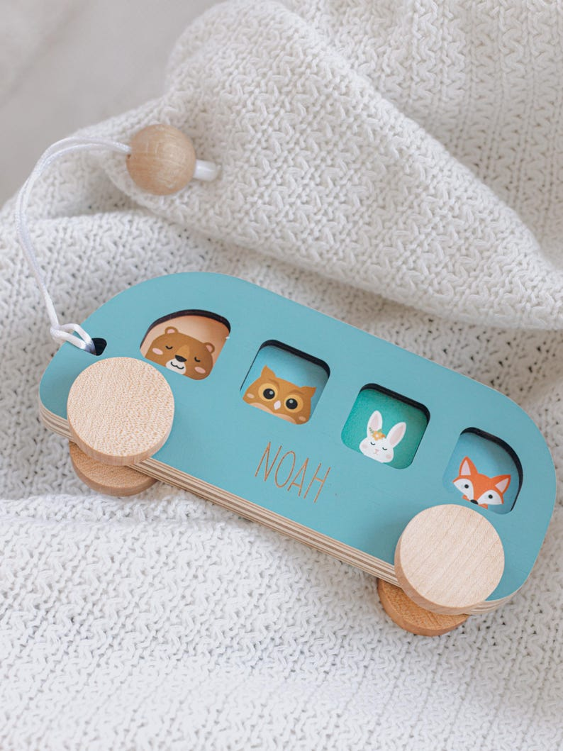 Personalized Wooden Bus