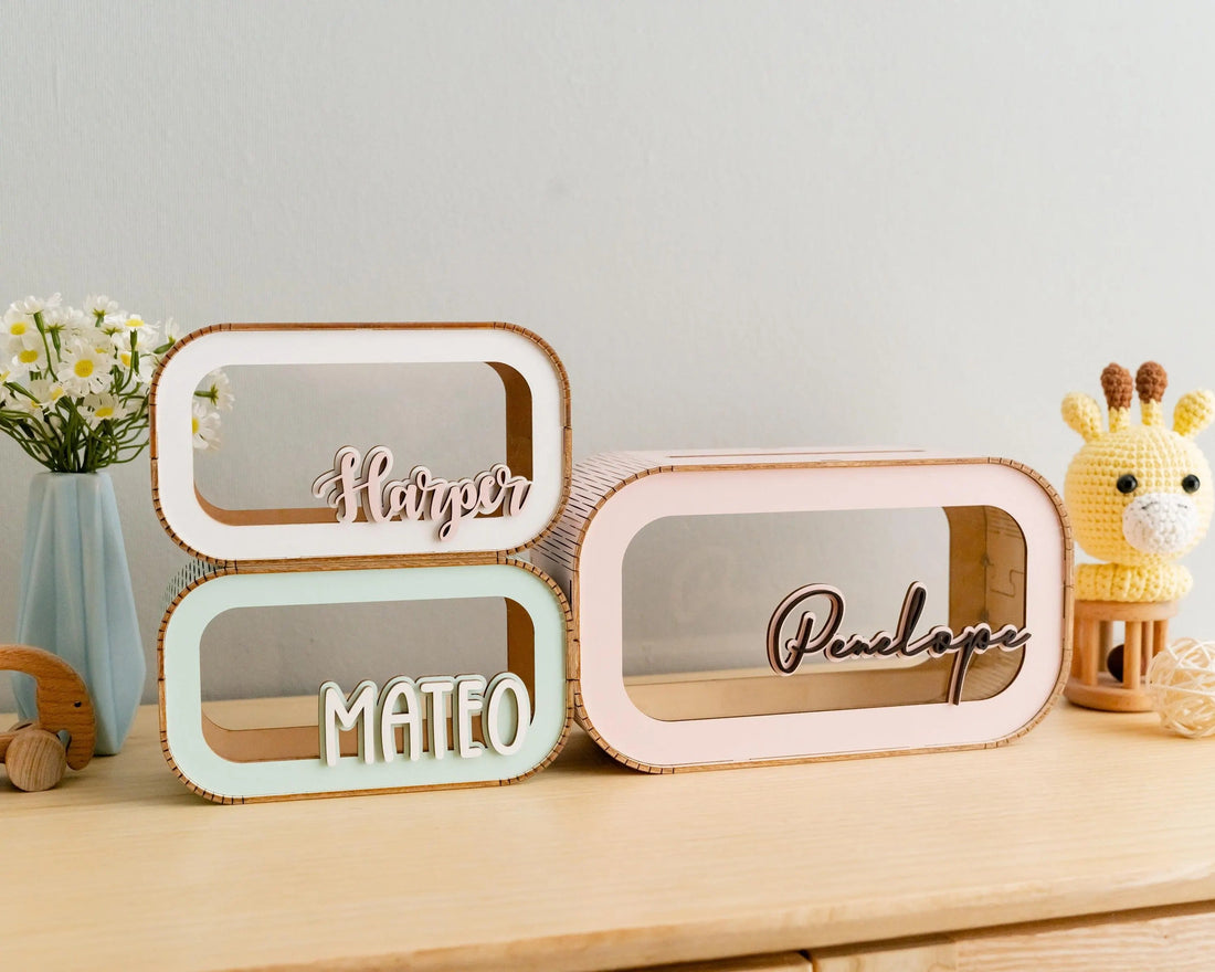 Wooden Piggy Banks, Baby Gifts, Kids Bank, 4 Year Old Boy Gift, Piggy Bank For Girl, Toddler Gifts, Money Banks, Toddler Gift